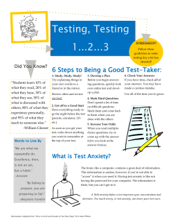 Test Anxiety Handout