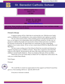march 2015 Newsletter - Halton Catholic District School Board