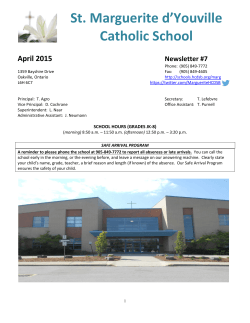April Newsletter 2015 - Halton Catholic District School Board