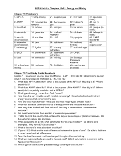 APES Unit 6 assignments