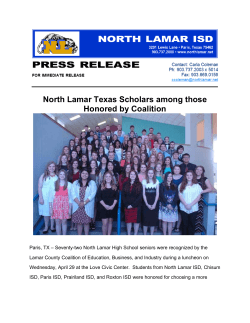 North Lamar Texas Scholars among those Honored by Coalition