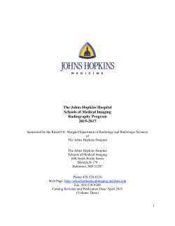 Catalog - Johns Hopkins Schools of Medical Imaging