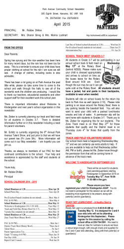 April 2015 Newsletter - SD68 School District