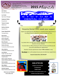 Newsletter:March - Scw`Exmx Community Health Service Society