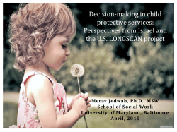 Decision-making in child protective services: Perspectives from
