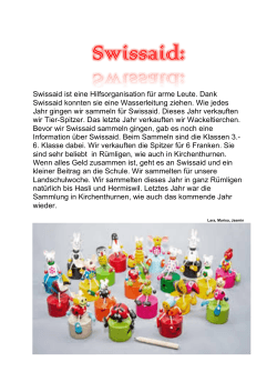 Swissaid 2015 - Schule RÃ¼mligen / Kirchenthurnen: Home