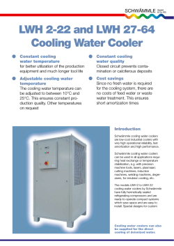 LWH 2-22 and LWH 27-64 Cooling Water Cooler