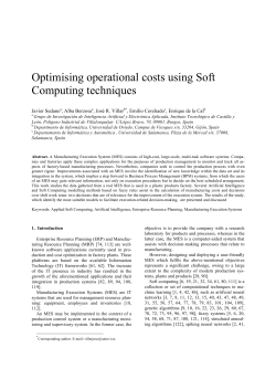Optimising operational costs using Soft Computing techniques
