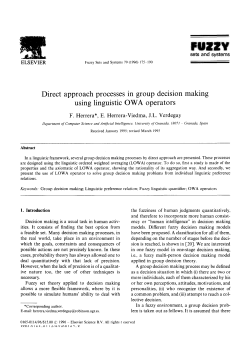 Direct approach processes in group decision making using linguistic