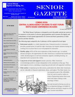 Senior Gazette - Central Illinois Agency on Aging