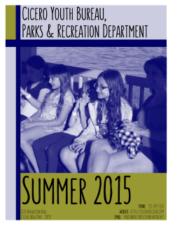 summer 2015.pub - Cicero, NY Parks & Recreation