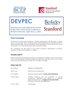 DEVPEC - Stanford Center for International Development (SCID)