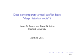 Does contemporary armed conflict have ``deep historical roots"?