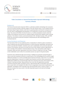 - Science Based Targets