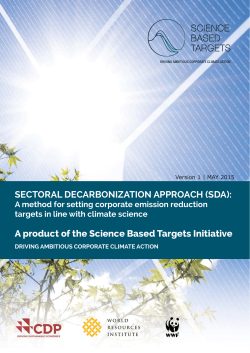 Sectoral Decarbonization Approach