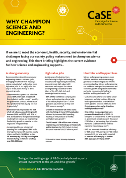 WHY CHAMPION SCIENCE AND ENGINEERING?