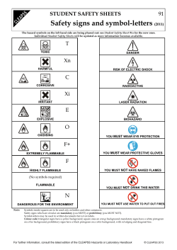 Safety signs and symbol-letters (2011)