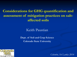 Considerations for GHG quantification and assessment of mitigation
