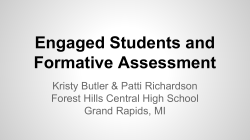 Engaged Students and Formative Assessment