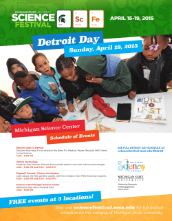 Detroit Day - MSU Science Festival