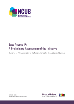 Easy Access IP: A Preliminary Assessment of the Initiative