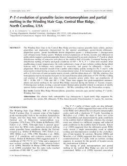 PâTât evolution of granulite facies metamorphism and partial