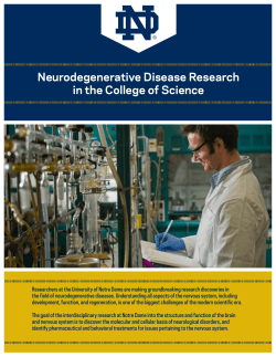 Neurodegenerative Disease Research in the College of Science