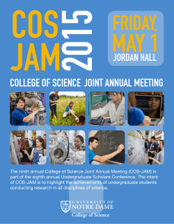 The ninth annual College of Science Joint Annual Meeting (COS