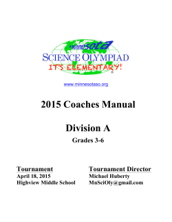 2015 Coaches Manual Division A