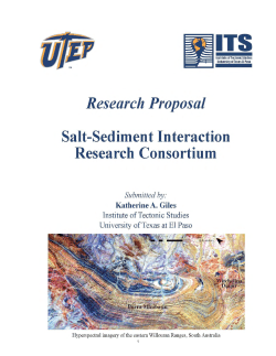 Salt-Sediment Interaction Research Consortium Proposal