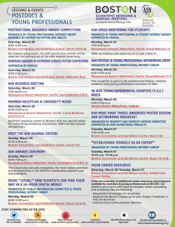 ASN at EB 2015 Postdocs and Young Professional Highlights Flyer