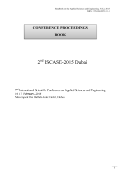 2 ISCASE-2015 Dubai - 3rd International Scientific Conference on