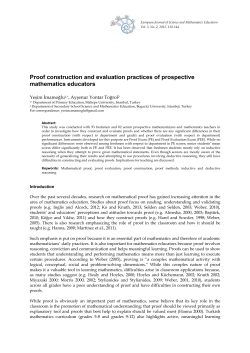 Proof construction and evaluation practices of prospective