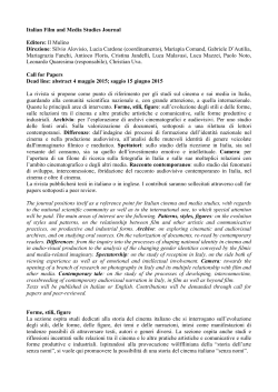 Italian Film and Media Studies Journal Editore