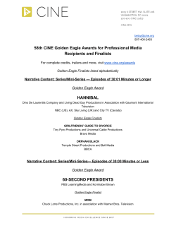 58th Golden Eagle Award for Professional Media