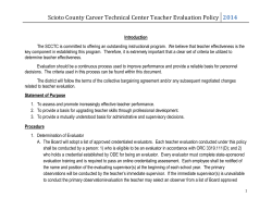 Teacher Evaluation Board Policy 2014