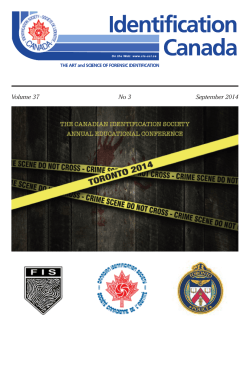 Volume 37 No 3 September 2014 - Canadian Identification Society