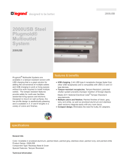2000USB Steel PlugmoldÂ® Multioutlet System