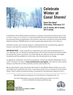 Celebrate Winter at Canal Shores! Save the date!