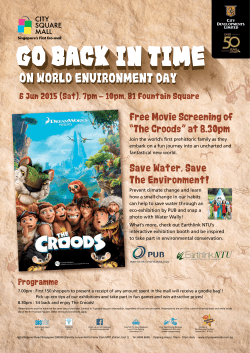 Free Movie Screening of The Croods at 8.30pm