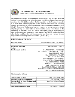 Brief Overview of the SC - Supreme Court of the Philippines