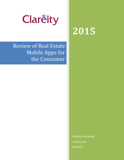 2015 Review of Real Estate Mobile Applications for the Consumer