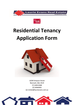 Tenancy Application - Publisher Version