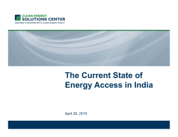 Current State of Energy Access in India (Webinar Introduction)