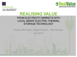 Realising Value from Electricity Markets with Local Smart Electric
