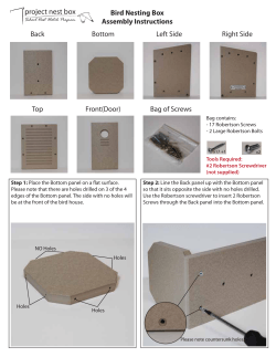 Bird Nesting Box Assembly Instructions