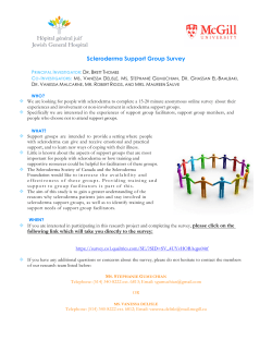 Scleroderma Support Group Survey