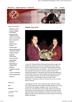 School Newsletter - Issue 05 - May 01