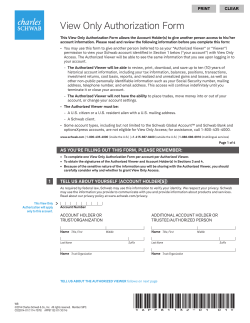 View Only Authorization Form - Charles Schwab Client Center