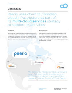 Peerio uses cloud.ca Canadian cloud infrastructure as part of its